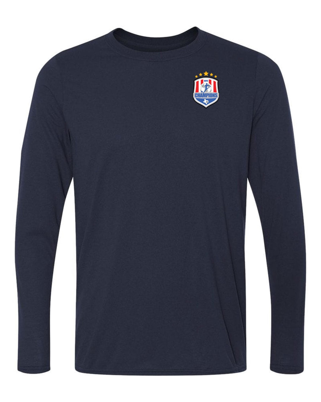 BVFC Long-Sleeve Shirt BVFC Navy Over the Heart 3" - Third Coast Soccer