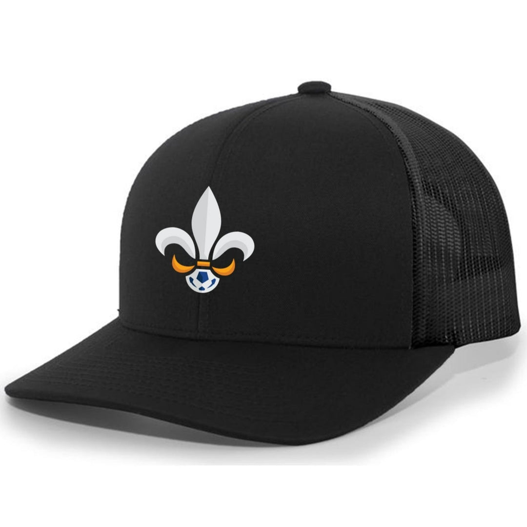 TCS Louisiana Select Flex-Fit Premium Trucker Hat LA ODP Spiritwear Black/Black Full Color Patch - Third Coast Soccer