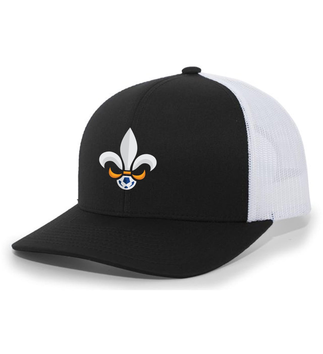 TCS Louisiana Select Flex-Fit Premium Trucker Hat LA ODP Spiritwear Black/White Full Color Patch - Third Coast Soccer