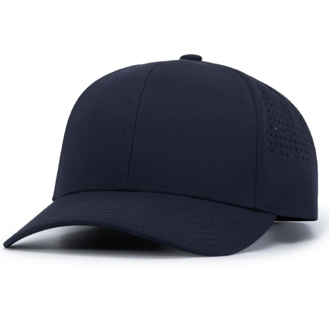 Pacific Headwear Lightweight Perforated Snapback Hats Navy - Third Coast Soccer