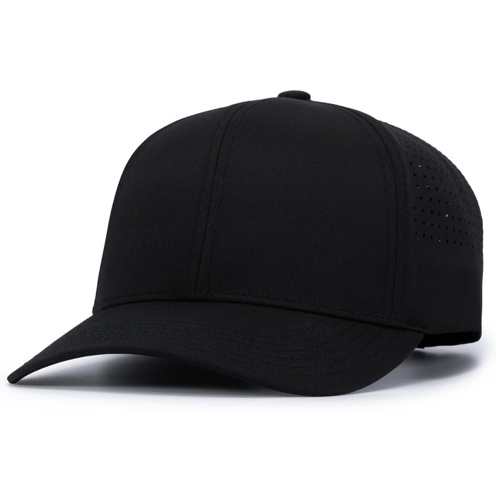 Pacific Headwear Lightweight Perforated Snapback Hats Black - Third Coast Soccer