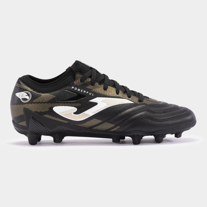 Joma Powerful FG - Black/Gold Mens Footwear   - Third Coast Soccer