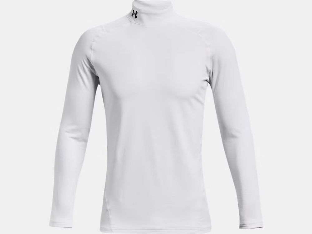 UA ColdGear® Fitted Men's Mock Training Wear White Mens Small - Third Coast Soccer
