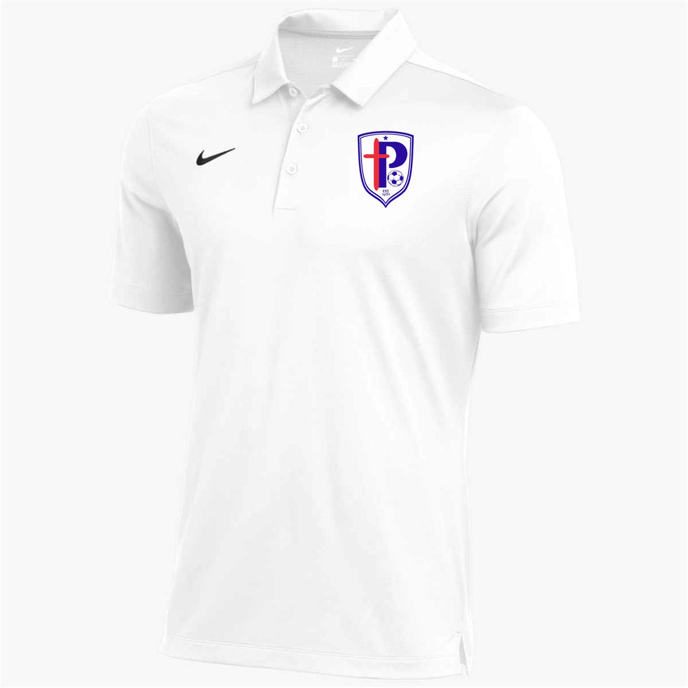 Nike PBS Soccer Franchise Polo Parkview Baptist School White Mens Small - Third Coast Soccer