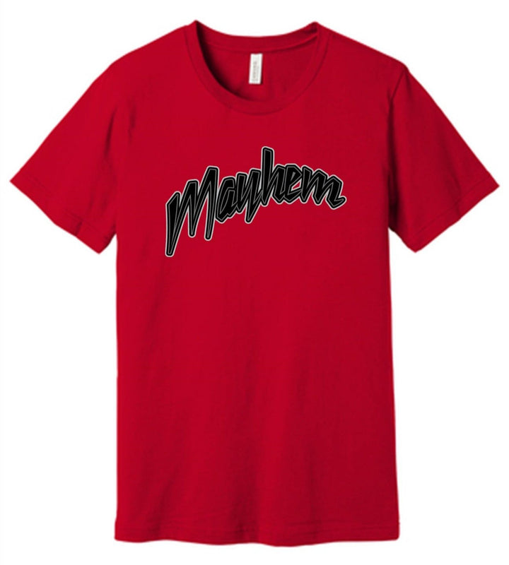 Bella+Canvas Mayhem Baseball Unisex Short-Sleeve Tee Mayham Baseball   - Third Coast Soccer