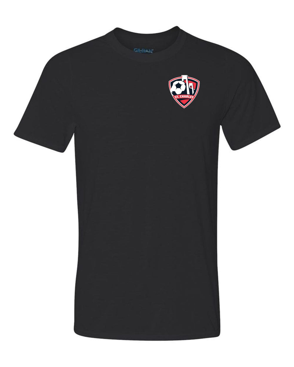 SCSL Short-Sleeve Performance Tee St. Charles Soccer Spiritwear Black Mens Small - Third Coast Soccer