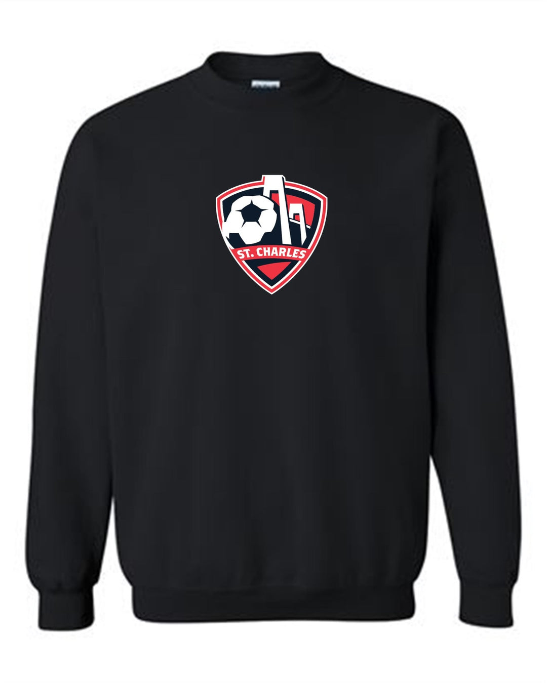 St. Charles Soccer Crew Neck Sweatshirt St. Charles Soccer Spiritwear Black Youth Small - Third Coast Soccer