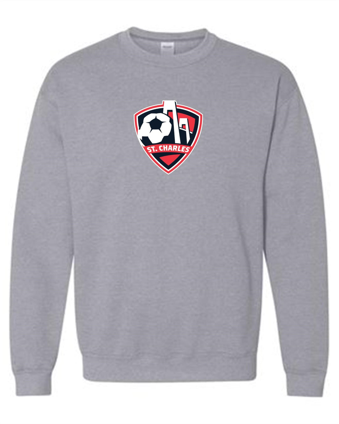 St. Charles Soccer Crew Neck Sweatshirt St. Charles Soccer Spiritwear Sport Grey Youth Small - Third Coast Soccer