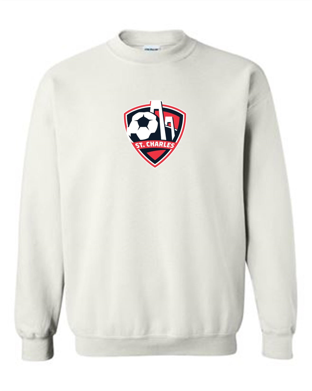 St. Charles Soccer Crew Neck Sweatshirt St. Charles Soccer Spiritwear White Youth Small - Third Coast Soccer