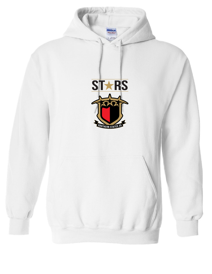 SSS Emblem Hooded Sweatshirt Southern States Spiritwear White Youth Small - Third Coast Soccer