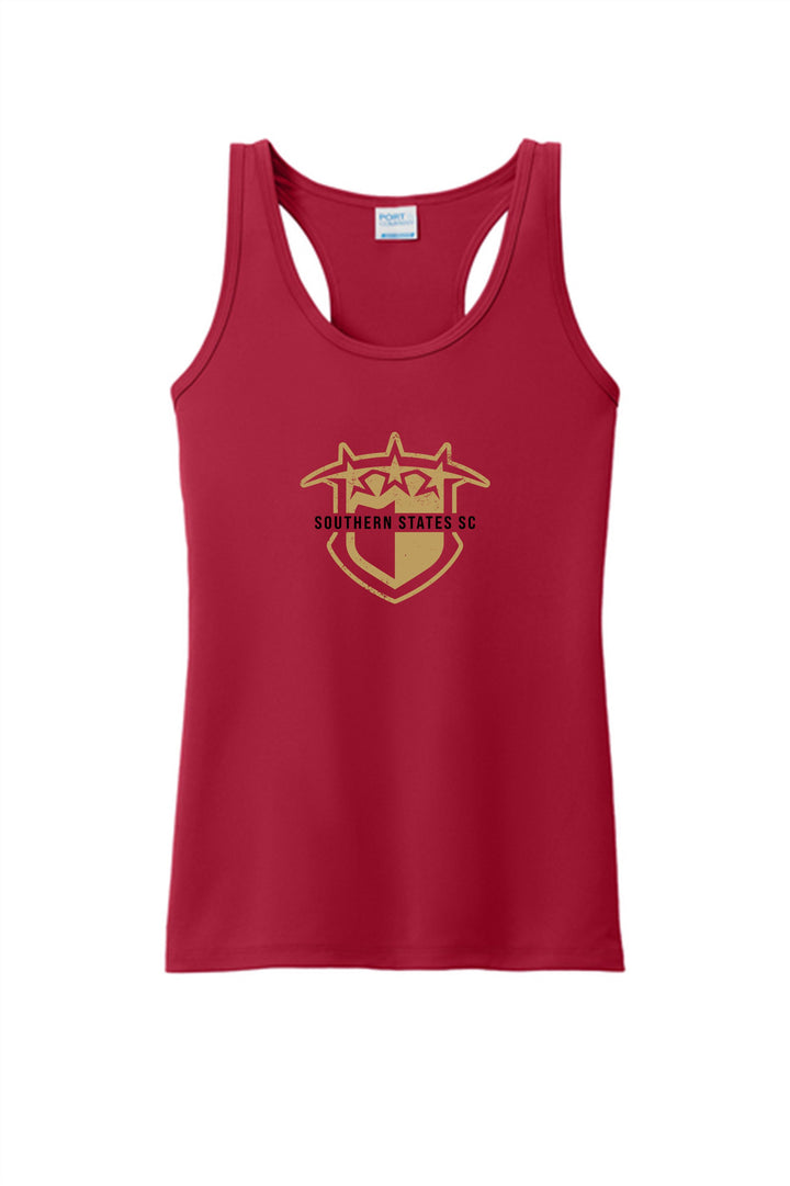 SSS Ladies Distressed Tank Southern States Spiritwear Red Womens XSmall - Third Coast Soccer