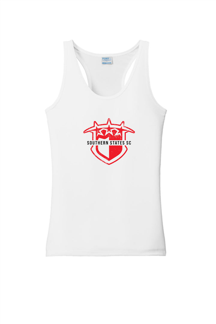 SSS Ladies Distressed Tank Southern States Spiritwear White Womens XSmall - Third Coast Soccer