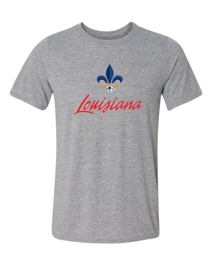 Louisiana Select LA Logo Short-Sleeve T-Shirt LA ODP Spiritwear Sport Grey Mens Small - Third Coast Soccer