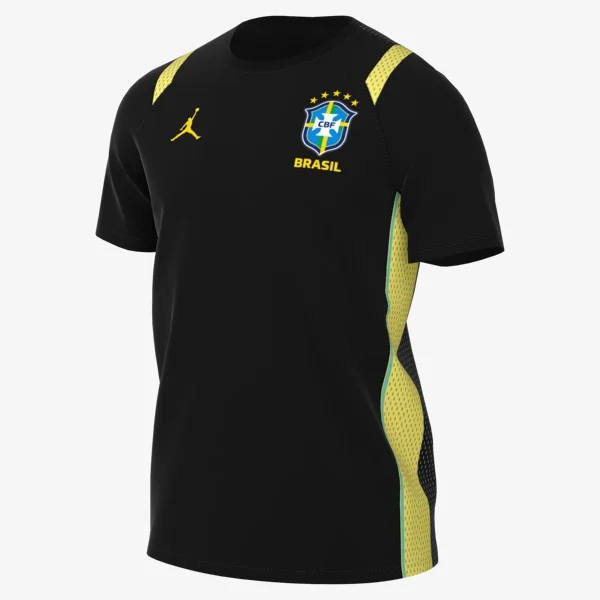 Nike Brazil x Jordan Training Jersey 2 2026 International Replica Black/Yellow Pulse/Light Menta Mens Small - Third Coast Soccer