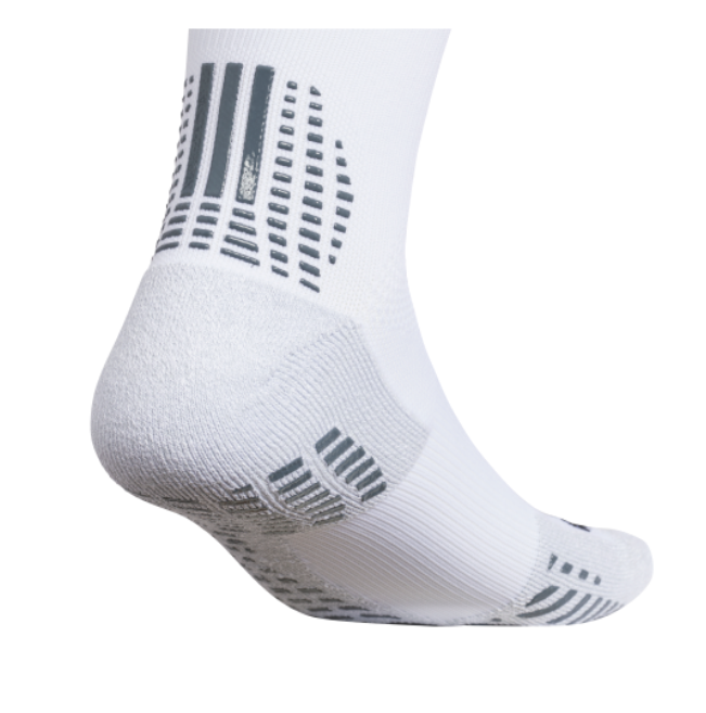 adidas 5 Star Team Grip Crew - White Socks - Third Coast Soccer