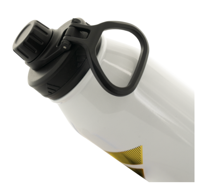 adidas Large Steel 1L Metal Bottle - White/Gold Metallic Player Accessories - Third Coast Soccer
