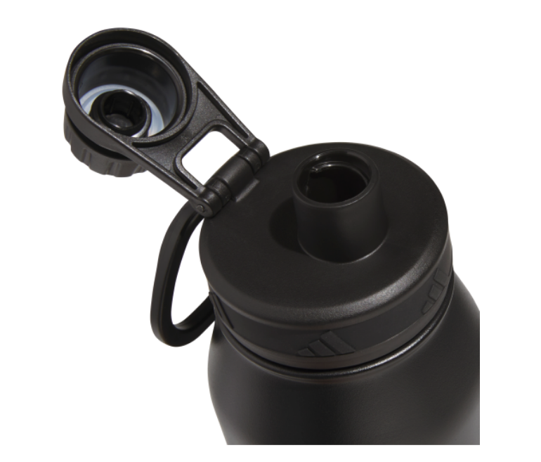 adidas Large Steel 1L Metal Bottle - Black/White