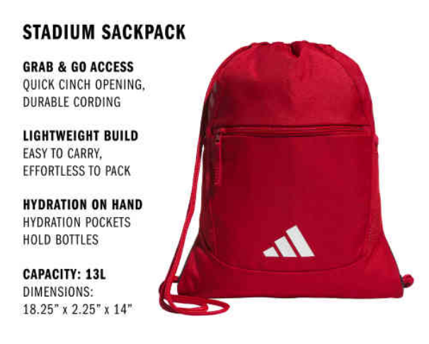 adidas Stadium Sackpack - Team Power Red/White