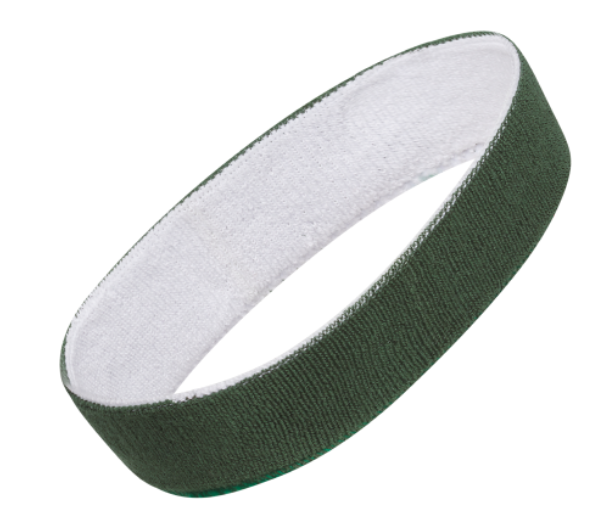 adidas Interval Reversible 2.0 Headband - Team Dark Green/White