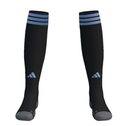 adidas Adi 26 3 Stripe Custom Sock - Black/Light Blue