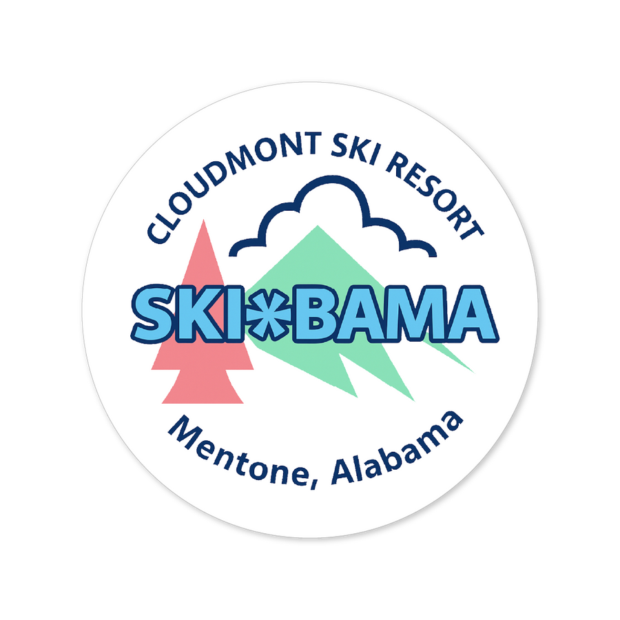 Cloudmont Ski Resort Ski Bama Sticker CSR Ski Bama - Third Coast Soccer