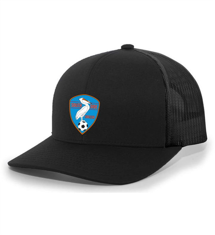 Southside Flexfit Premium Trucker Hat SYS Spiritwear Black/Black Full Color Patch - Third Coast Soccer