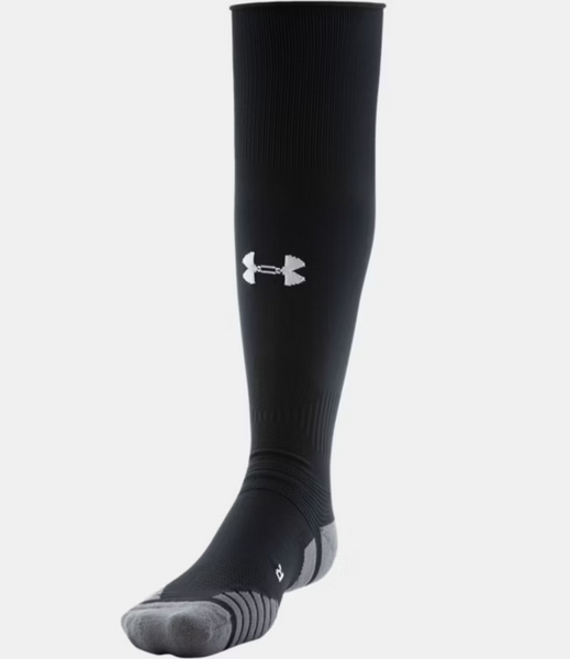 Under Armour Over-The-Calf Soccer Sock Socks Black/White Small - Third Coast Soccer