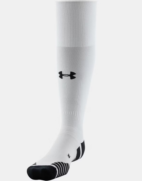 Under Armour Over-The-Calf Soccer Sock Socks White/Black Small - Third Coast Soccer