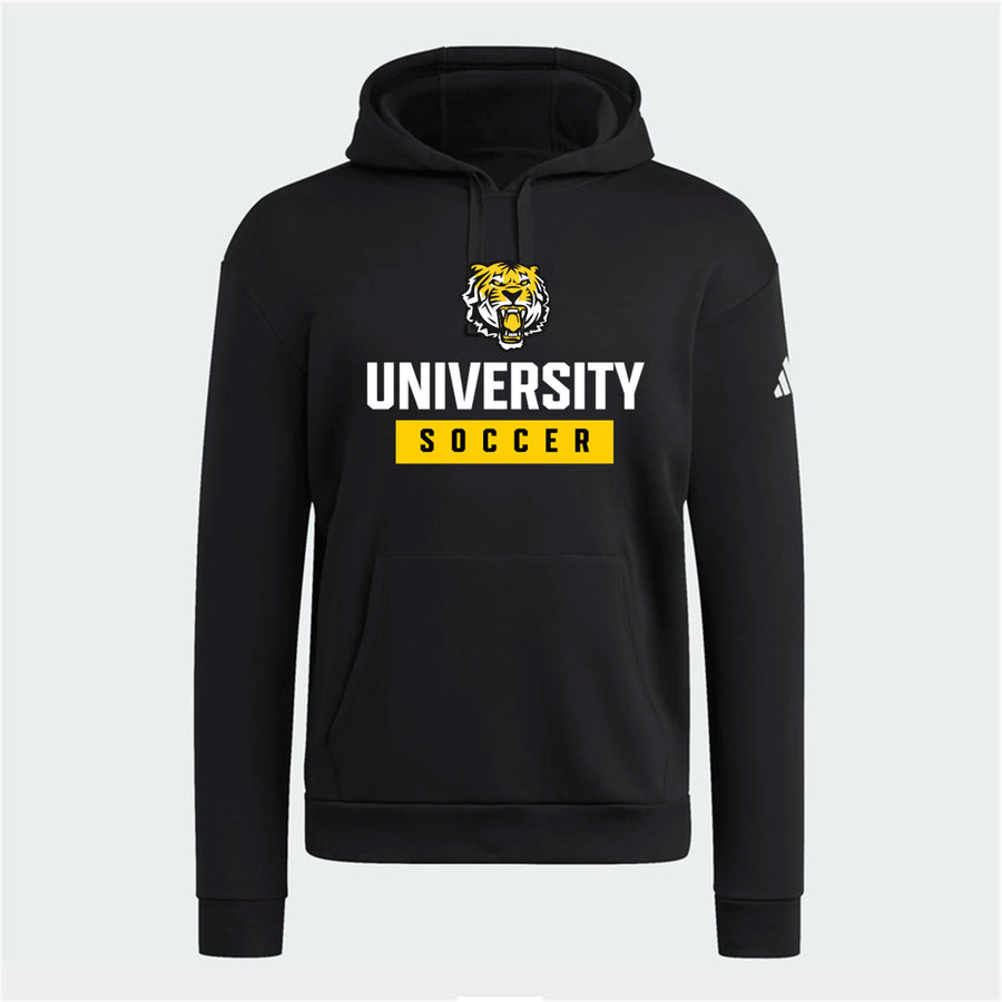 adidas University Fleece Pullover Hooded Sweatshirt - Black University Black Mens Small - Third Coast Soccer