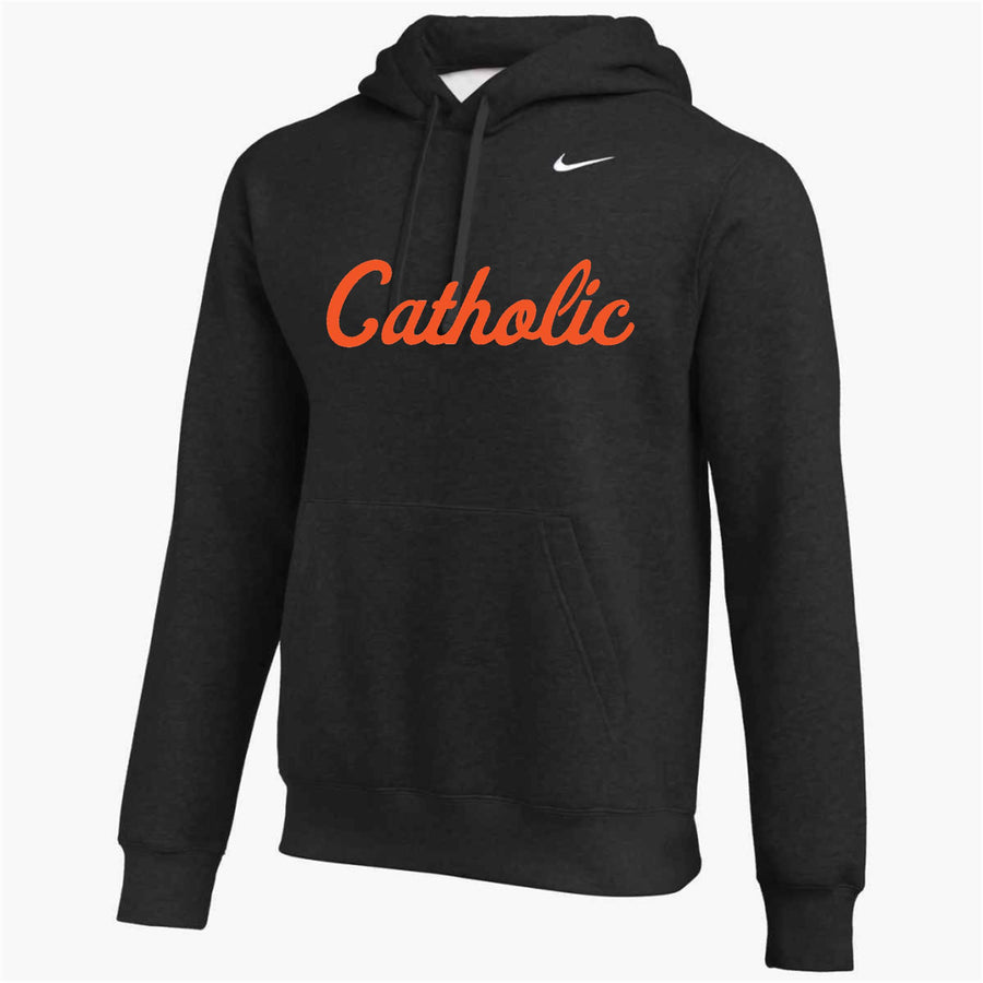 Nike Catholic Team Club Pullover Hoodie - Black Catholic HS BR Black Mens Small - Third Coast Soccer
