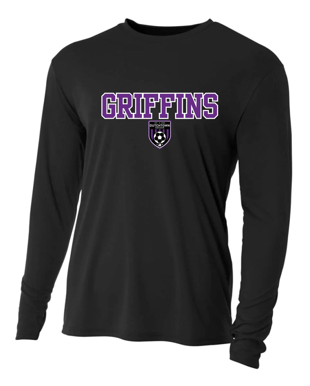 A4 Dutchtown Griffins LS Jersey Dutchtown High School Black Youth Small - Third Coast Soccer