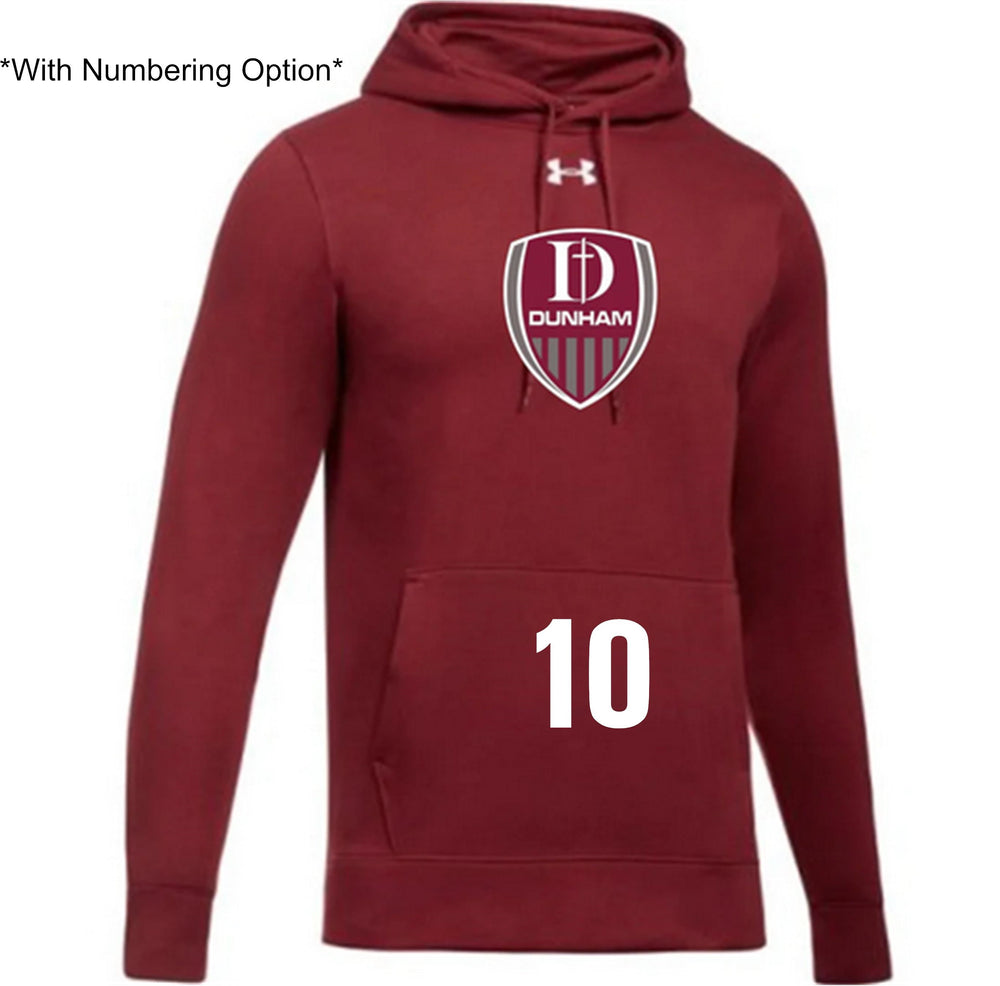 UA Dunham Rival Fleece Hoody - Cardinal Dunham   - Third Coast Soccer