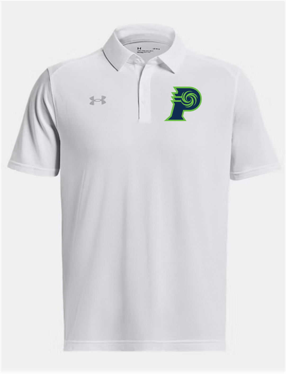 UA PVHS Soccer Tech Polo Prairieville High School White Mens Small - Third Coast Soccer