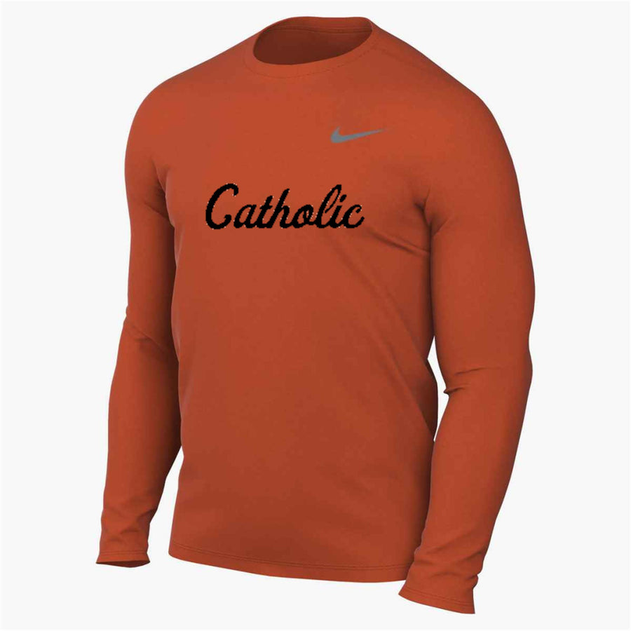 Nike Catholic BR Legend LS Top - Orange Catholic HS BR - Third Coast Soccer
