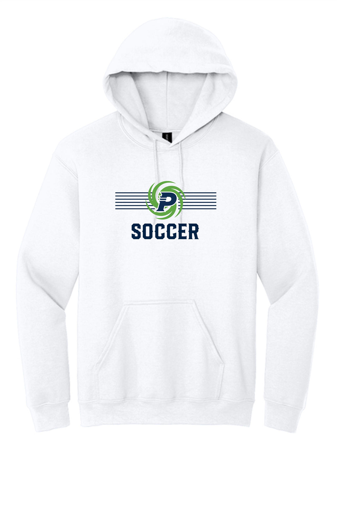 PVHS P Soccer Hoody Prairieville High School White Mens Small - Third Coast Soccer