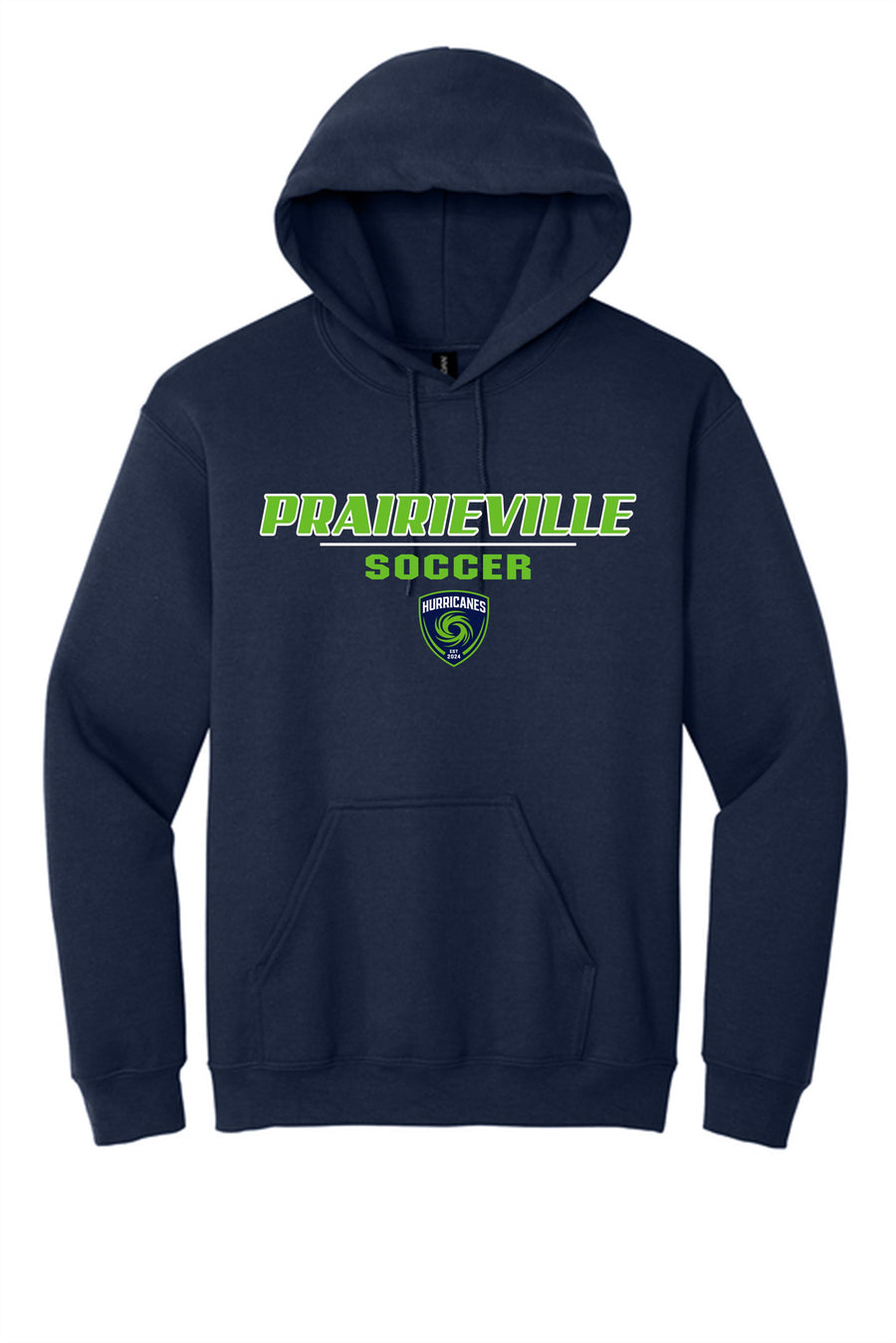 PVHS Crest Soccer Hoody Prairieville High School Navy Mens Small - Third Coast Soccer