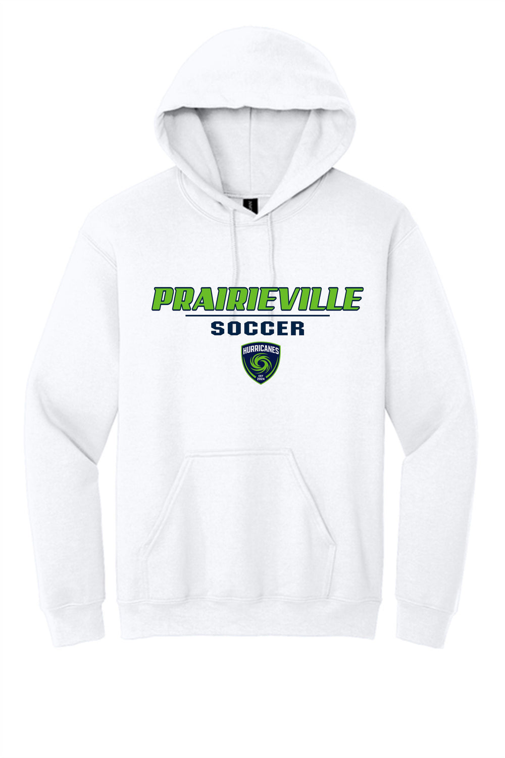 PVHS Crest Soccer Hoody Prairieville High School White Mens Small - Third Coast Soccer