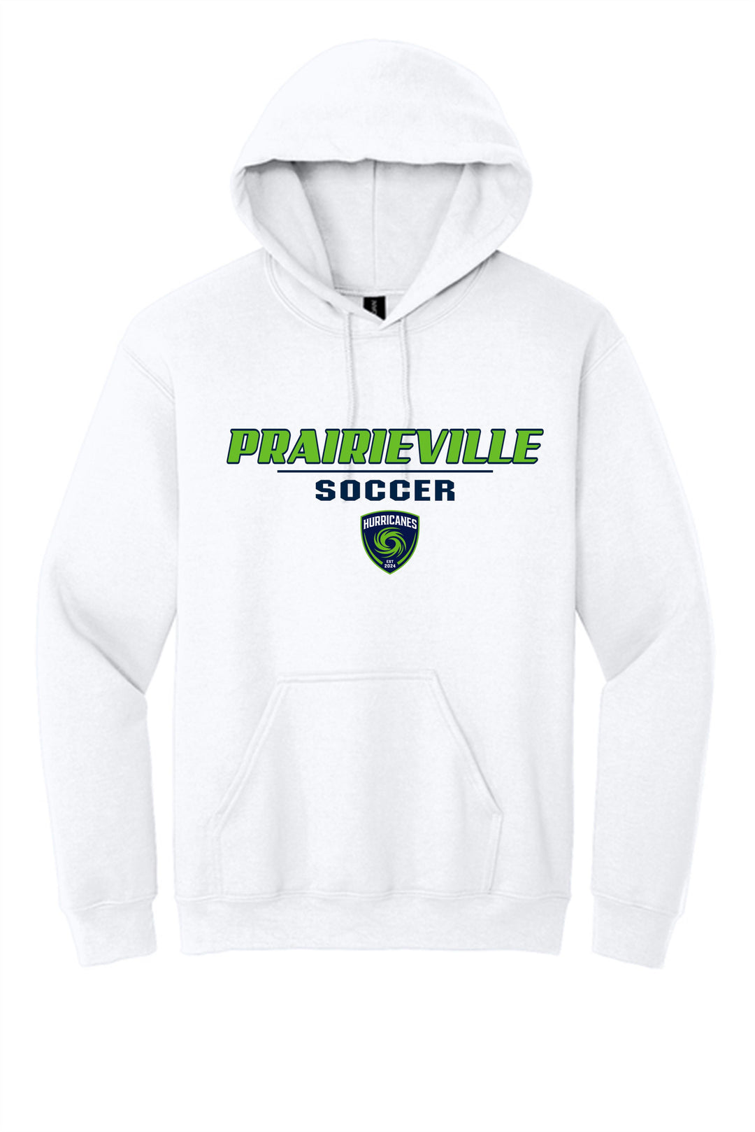 PVHS Crest Soccer Hoody Prairieville High School White Mens Small - Third Coast Soccer