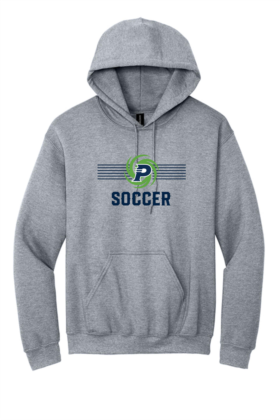 PVHS P Soccer Hoody Prairieville High School Sport Grey Mens Small - Third Coast Soccer