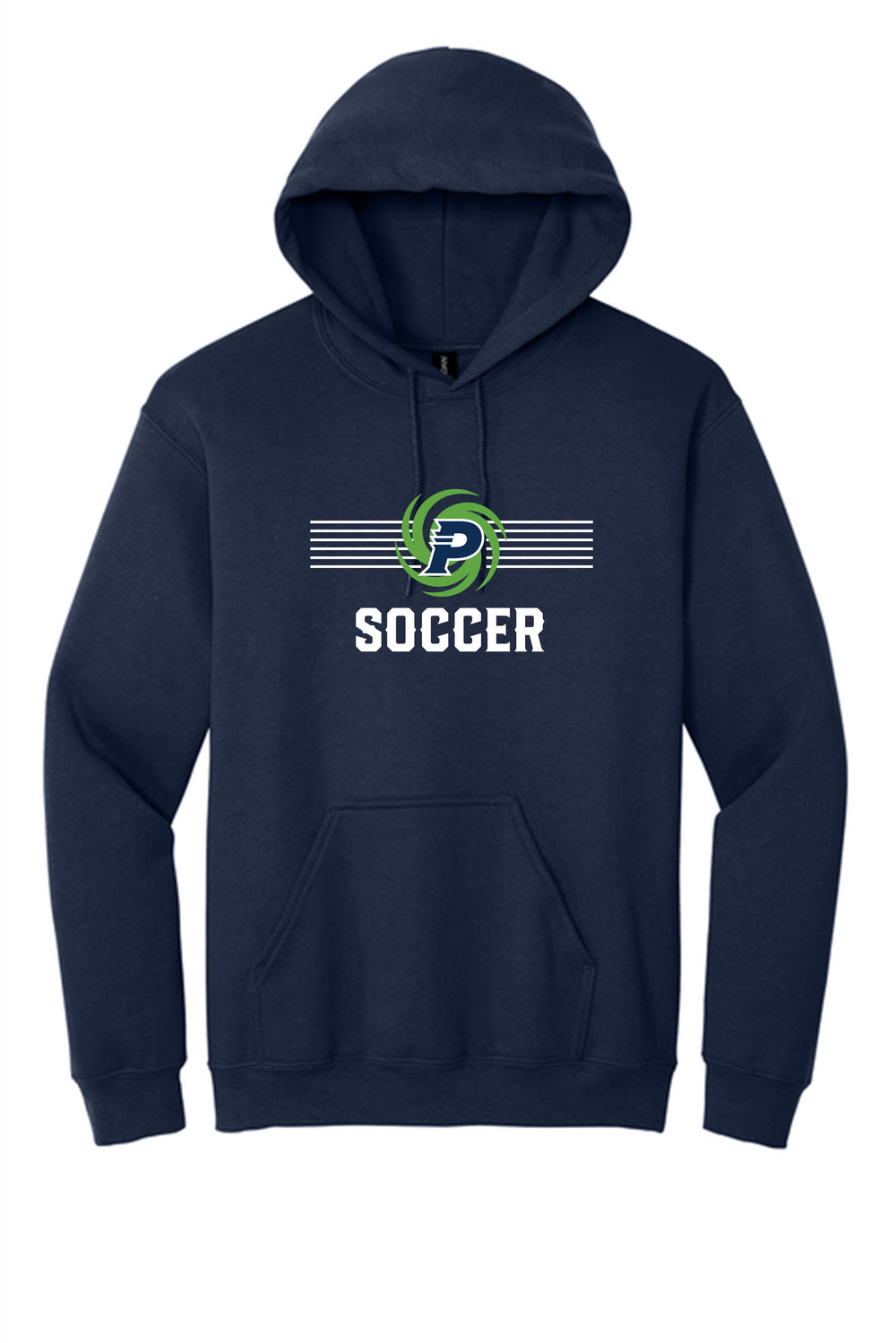 PVHS P Soccer Hoody Prairieville High School Navy Mens Small - Third Coast Soccer