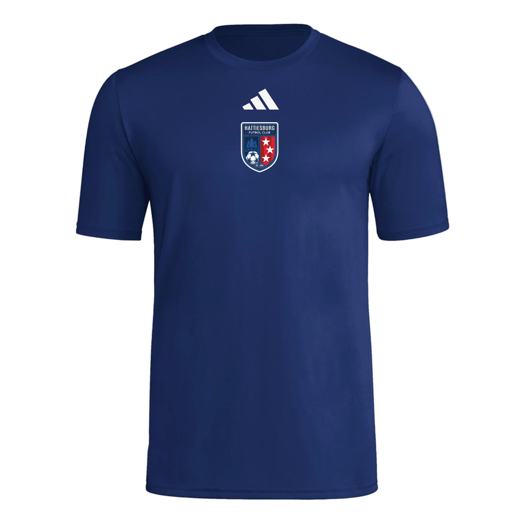 adidas HFC Men's SS Pregame Tee - Navy HFC Spirtwear - Third Coast Soccer
