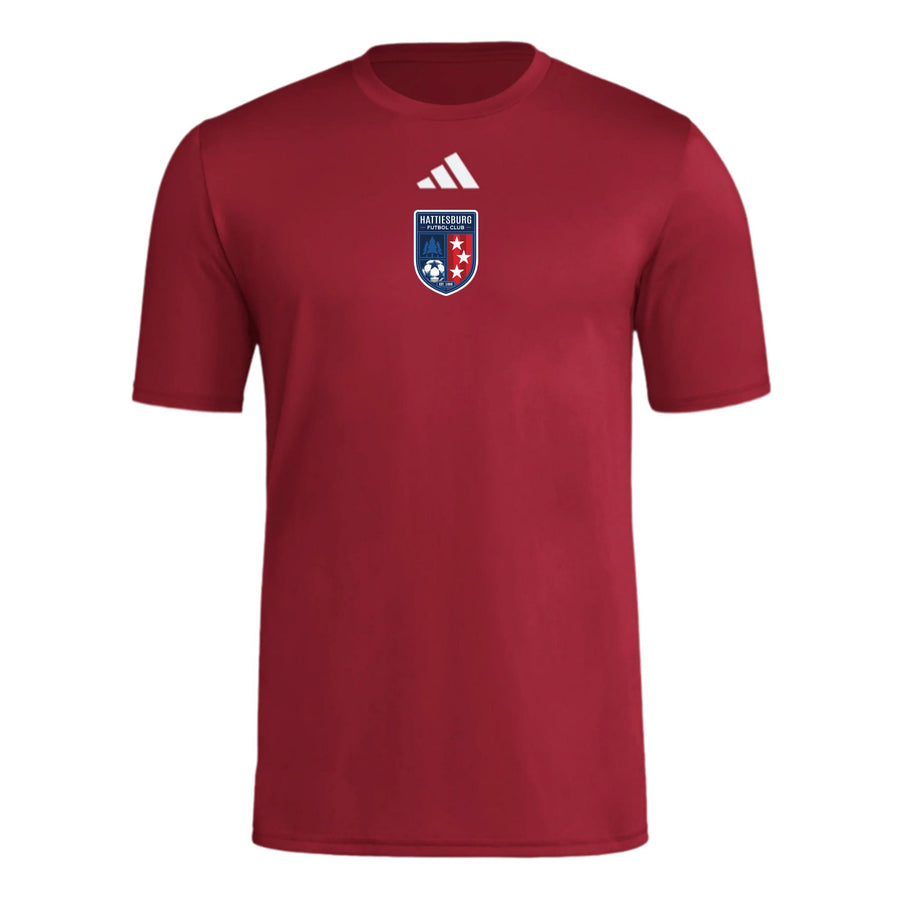 adidas HFC Men's SS Pregame Tee - Red HFC Spirtwear - Third Coast Soccer