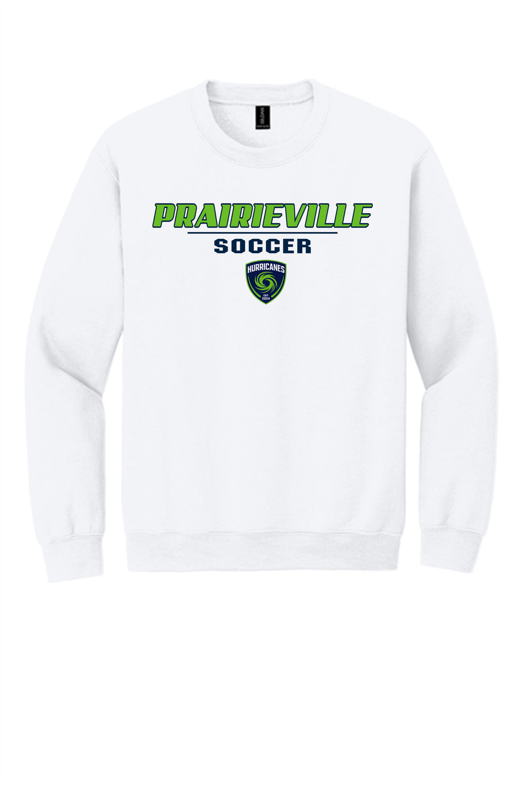 PVHS Crest Sweatshirt Prairieville High School White Mens Small - Third Coast Soccer