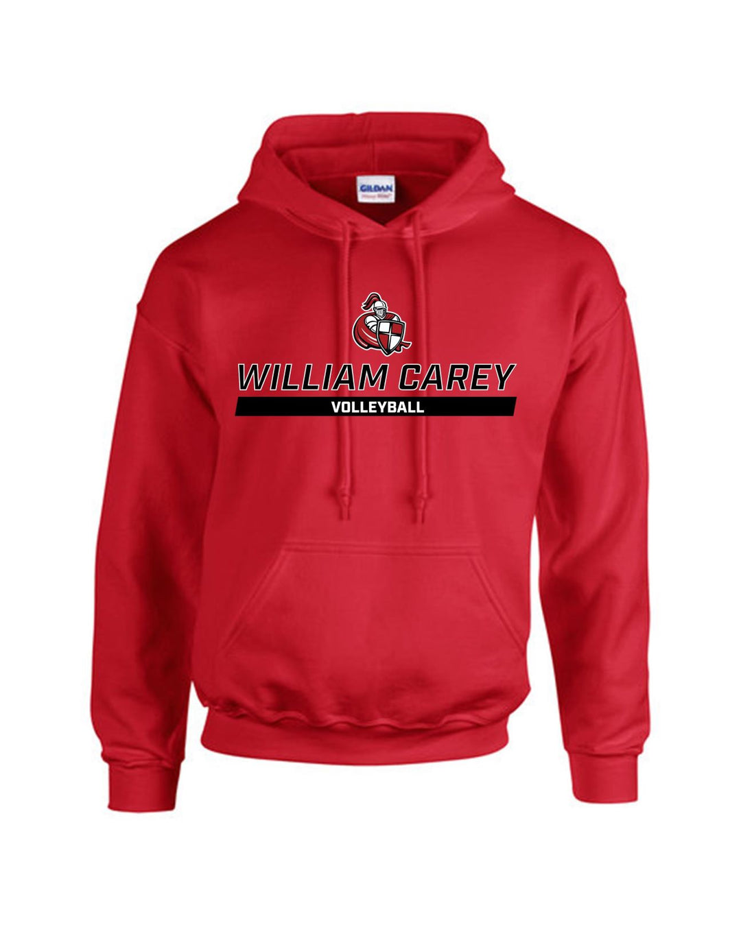 Carey Volleyball Men's Hoody WCU Volleyball Red WC W/Crusader - Third Coast Soccer