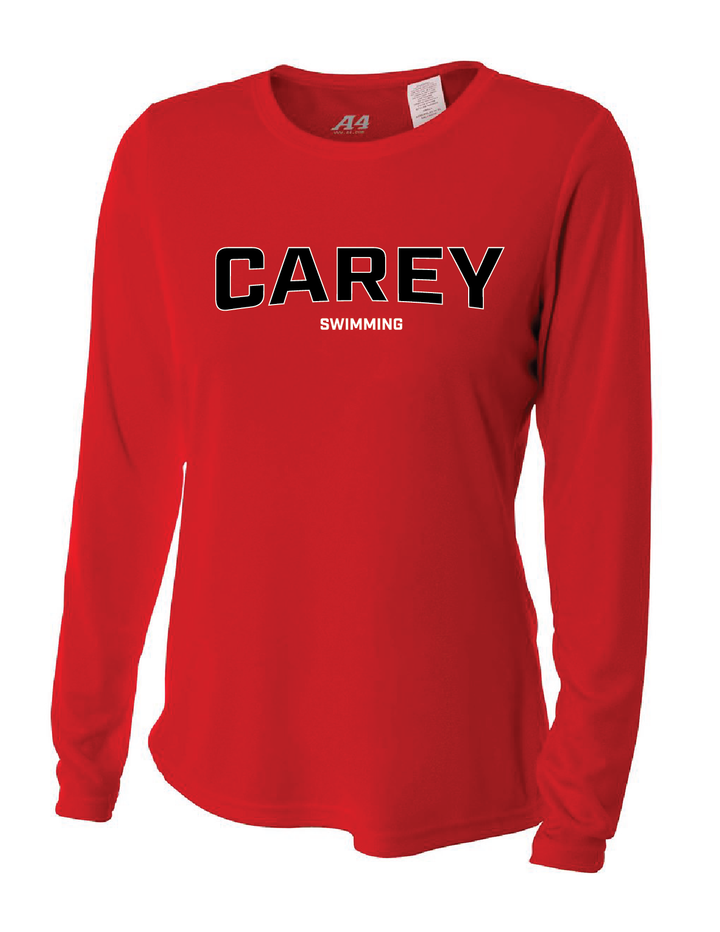 WCU Swimming Women's Long-Sleeve Performance Shirt WCU Swim Red Carey - Third Coast Soccer