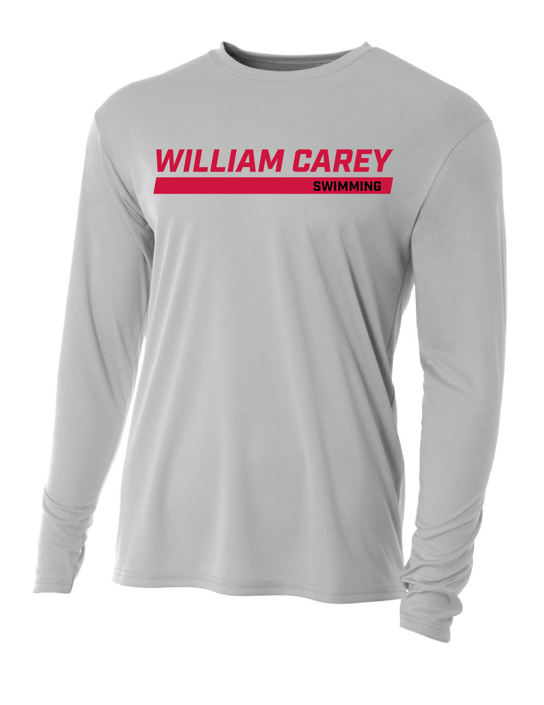 WCU Swimming Youth Long-Sleeve Performance Shirt WCU Swim Silver Wc W/O Crusader - Third Coast Soccer