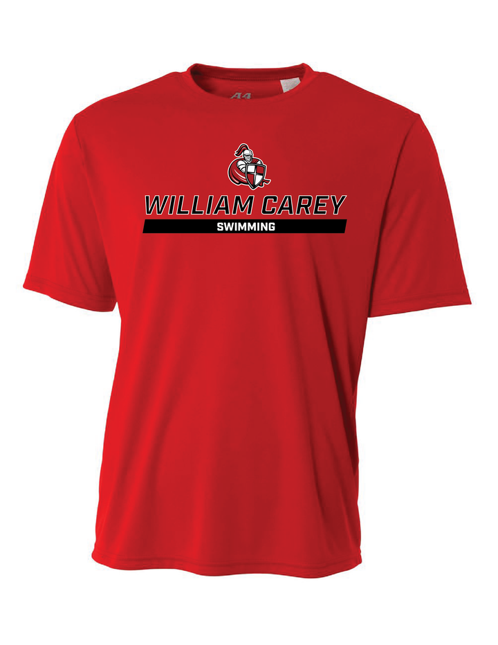 WCU Swimming Youth Short-Sleeve Performance Shirt WCU Swim Red Wc W/Crusader - Third Coast Soccer