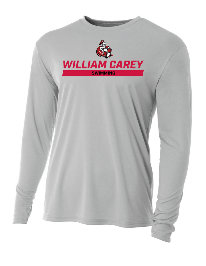 WCU Swimming Youth Long-Sleeve Performance Shirt WCU Swim Silver Wc W/Crusader - Third Coast Soccer