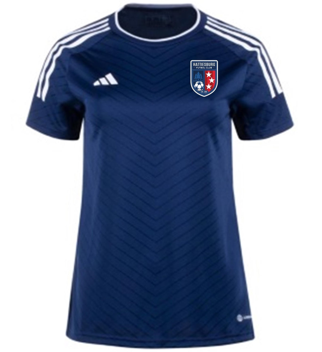 adidas HFC Women's Campeon 23 Jersey - Navy Hattiesburg FC 2023-2025 Team Navy Blue/White Womens X-Small - Third Coast Soccer