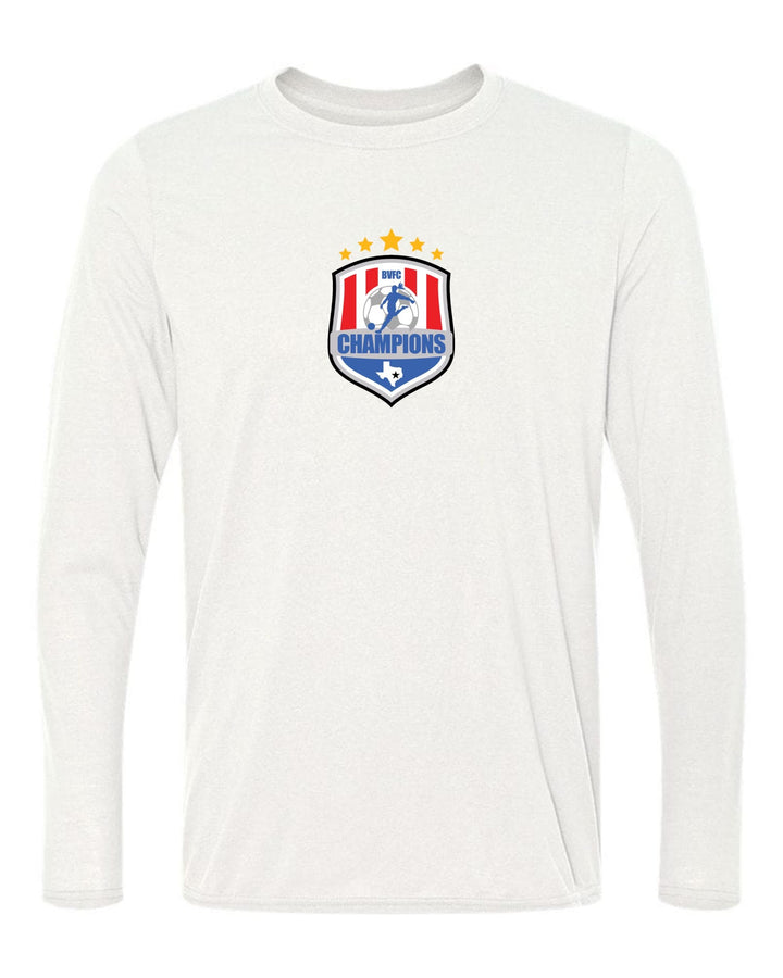 BVFC Long-Sleeve Shirt BVFC White Center Chest 6.5" - Third Coast Soccer